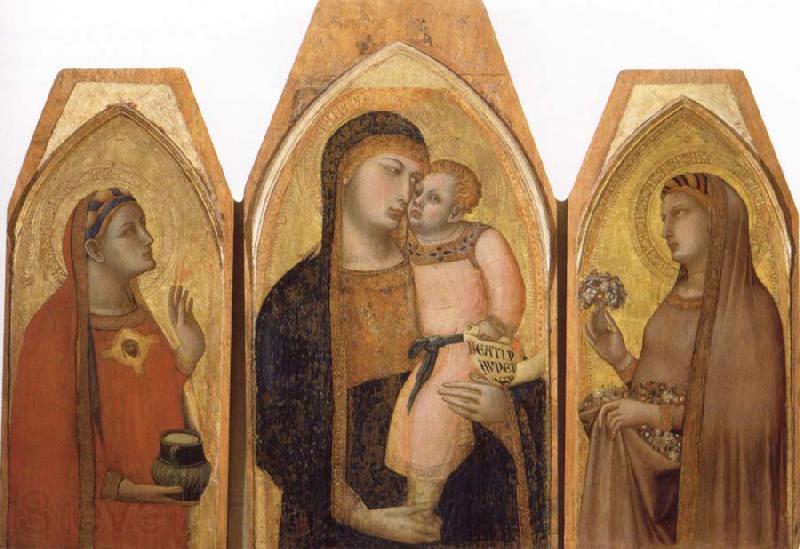 Ambrogio Lorenzetti Madonna and Child with Saints Norge oil painting art
